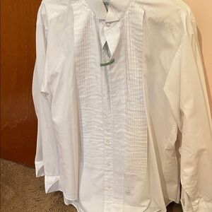 Elegant White Men's Dress Shirt